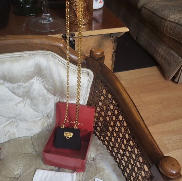 Authentic Salvatore Ferragamo Gancini mini micro bag. - Picture 8 of 11